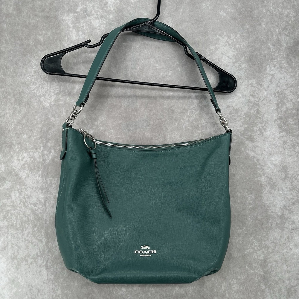 Coach Skylar Hobo 91029 Dark Turquoise Pebbled Leather Shoulder Bag EUC